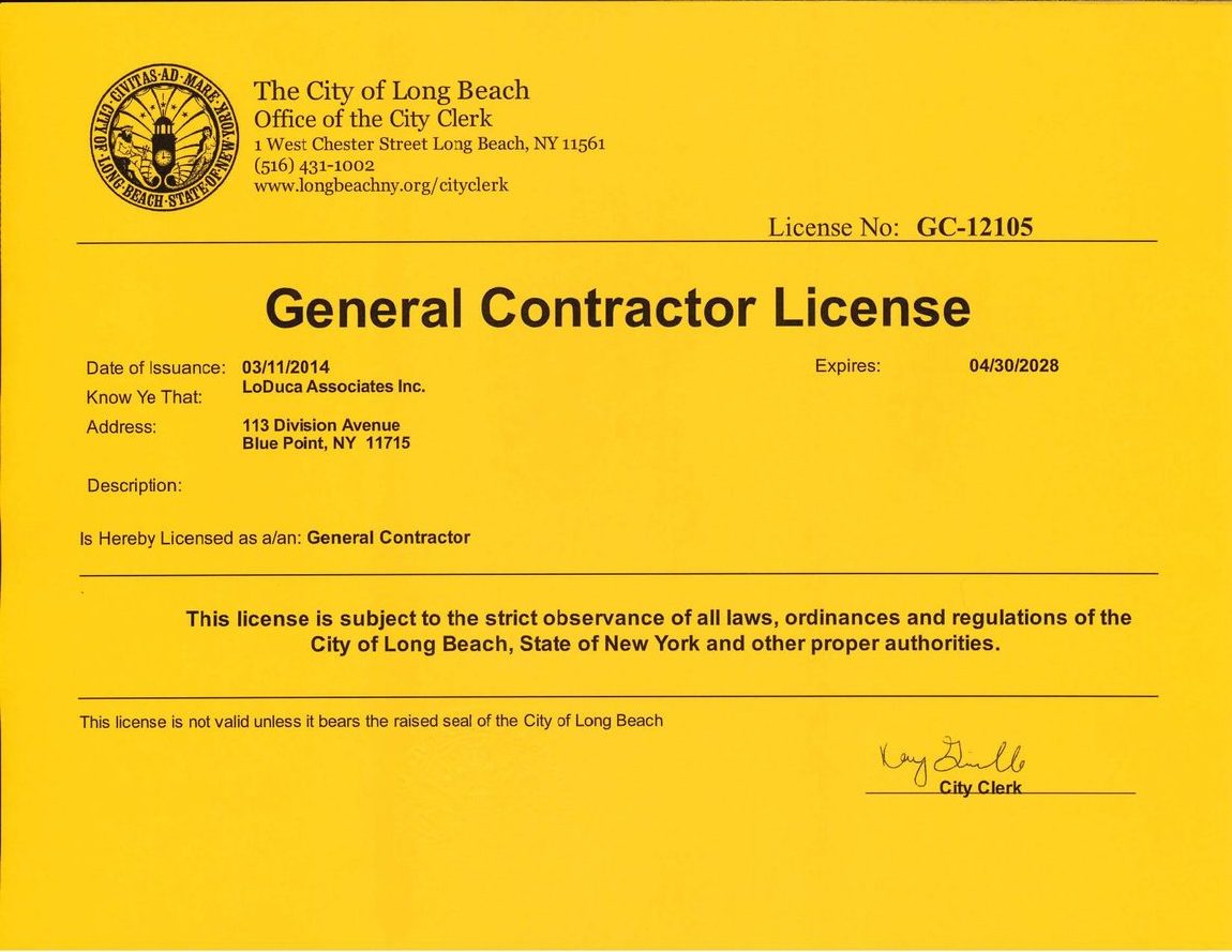 City of Long Beach General Contractor license