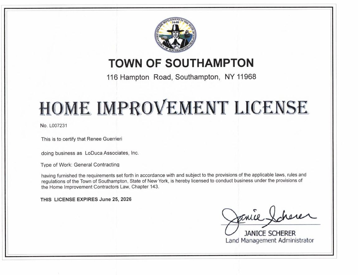 Town of Southampton Home Improvement · GC license