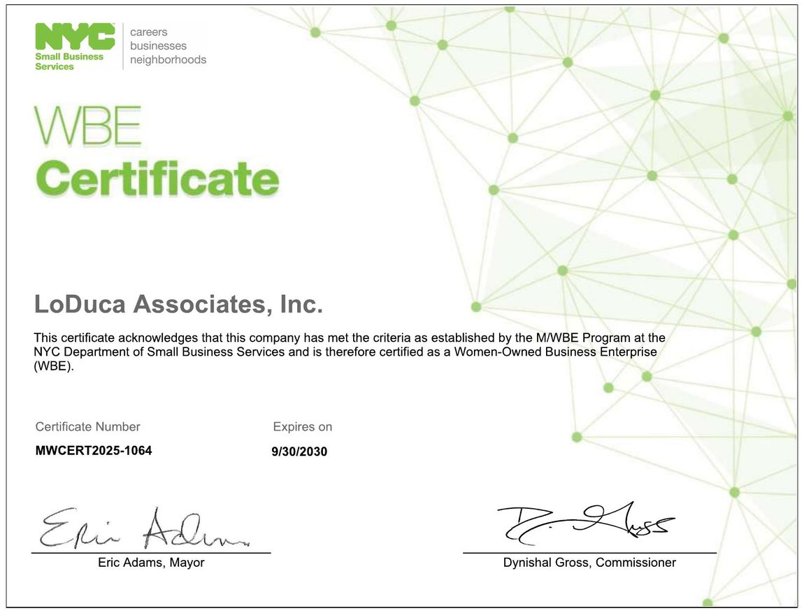 New York City WBE certificate