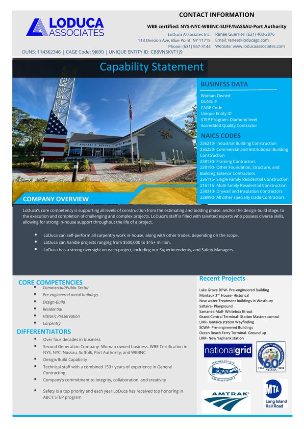 LoDuca Associates capability statement